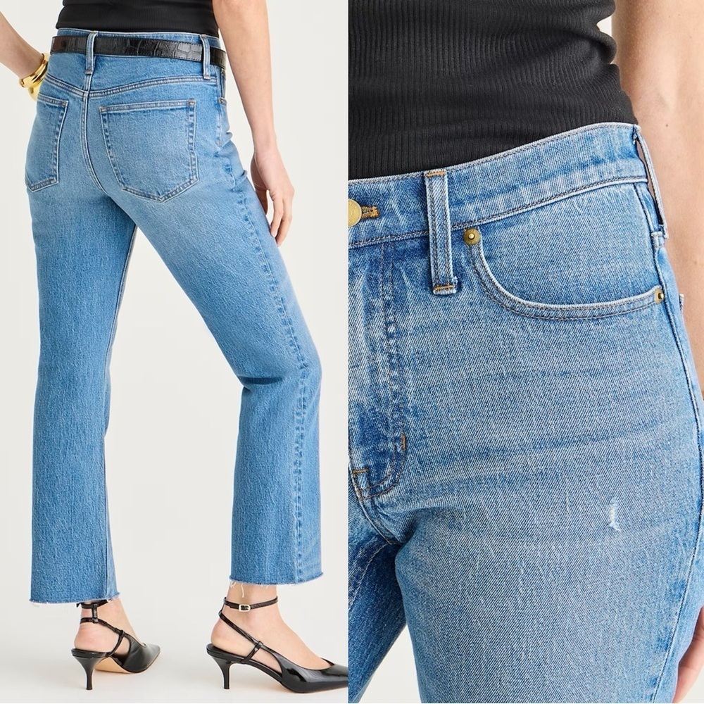 J Crew • 9" Demi-Boot Crop Jean in Clyde wash blue medium flare ankle bootcut - Picture 11 of 11